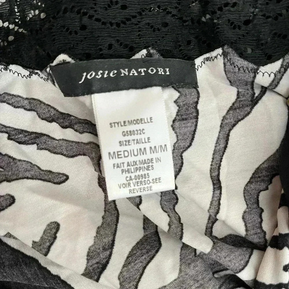 ❤️2/$50❤️[M]Josie Natori Zebra  Print Slip Dress - Picture 3 of 6